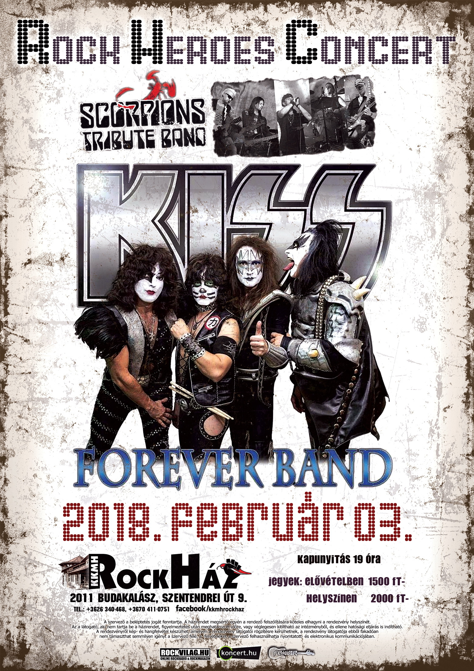 ROCK HEROES CONCERT – Kiss Forever Band évindító a RockHázban